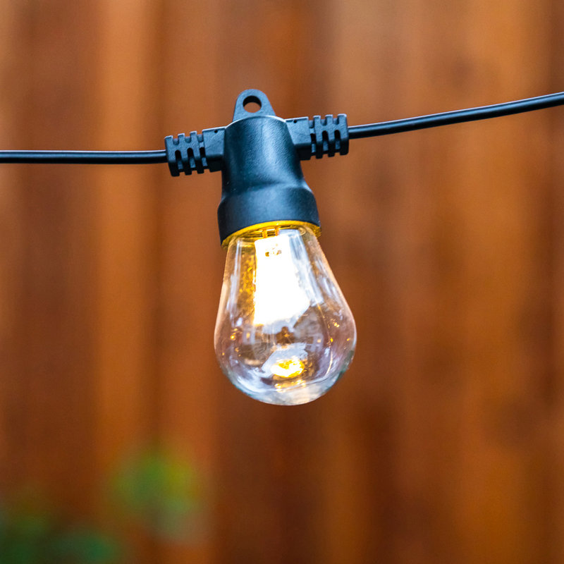 48' Outdoor LED Solar Powered 15 - Bulb Standard String Light
