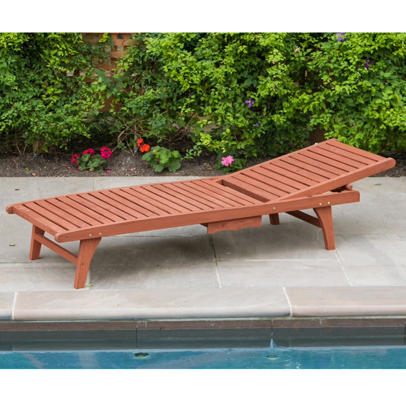 Harper Outdoor Cedar Wood Chaise Lounge