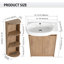 Meuble-lavabo simple autoportant de 23 po avec plateau en céramique-924169454