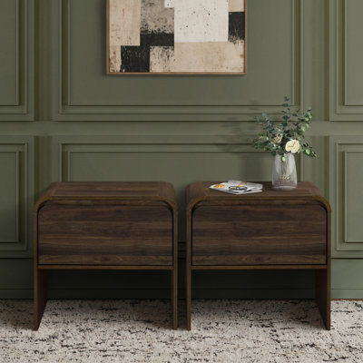Epifana 1-Drawer Manufactured Wood End Table (Set of 2)