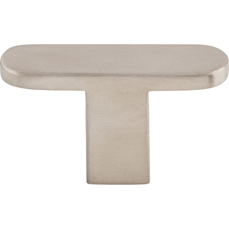 Stainless T 1 5/8" Length Geometric Knob, Brushed Stainless Steel