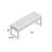 Casey 48"W Vegan Leather Contemporary Modern Ottoman Bench with Quilted Stitching-1895486967