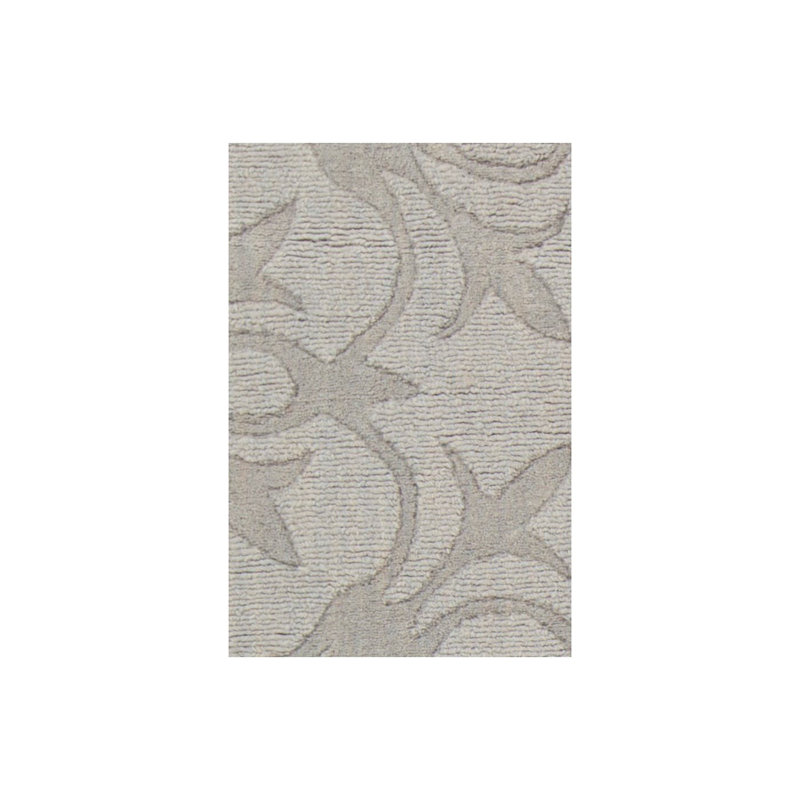 Tapis gris en laine à la main à motif géométrique Frisch, Rectangulaire 9 pi x 13 pi