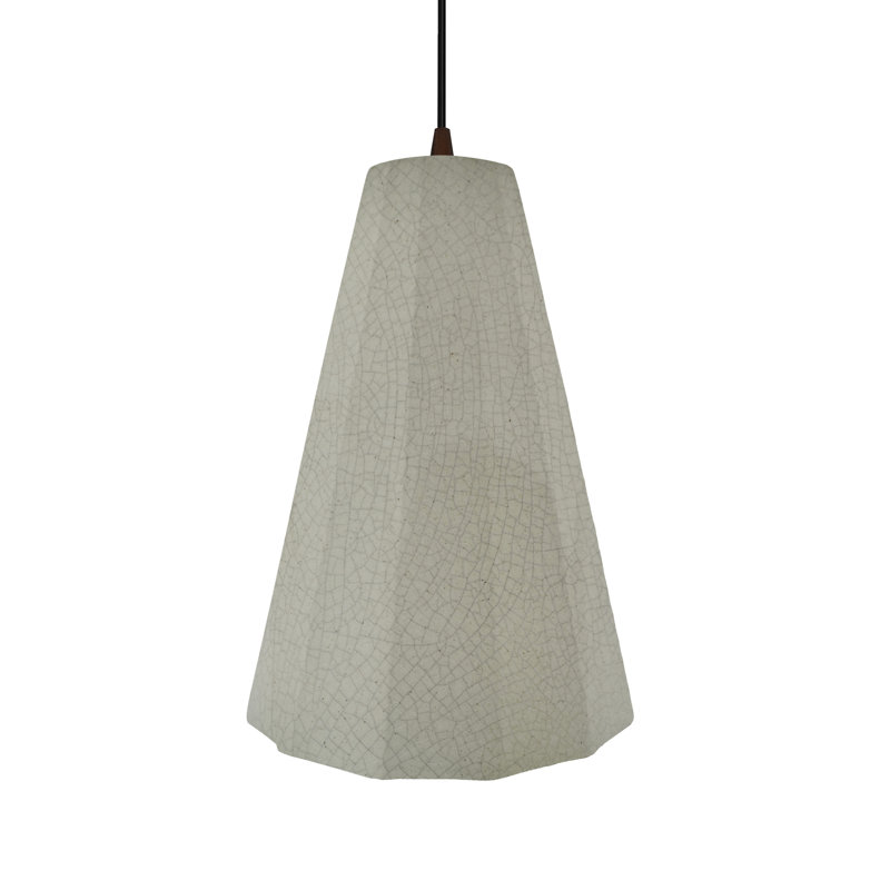 Radiance - luminaire suspendu cannelé 1 lumière - vert céladon craquelé - bronze foncé - l 9 po x H 13 po - ampoule remplaçable - cordon noir