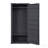 Gunmetal 1-Door Wardrobe With Container Lock