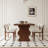 Modern Nut-Brown Rectangular Solid Wood Dining Table-1330915675