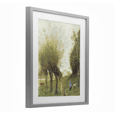 «Vintage Walk with Animals», reproduction d'art sous verre encadrée par Leah Straatsma
