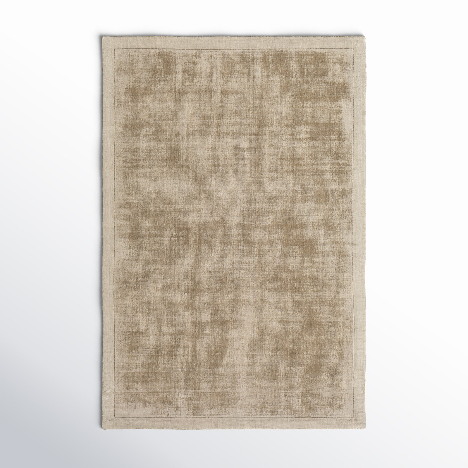Mckinley Hand Loomed Viscose Taupe Rug, Rectangle 2' x 3'