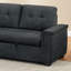 Ensemble de méridienne réversible convertible modulaire avec rangement rembourré en tweed de couleur noire 2 pièces-1508995119