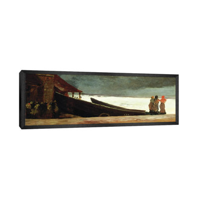 Watching A Storm On The English Coast by Winslow Homer - Panoramic Painting on Canvas