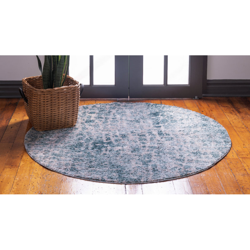 Odysseus Abstract Indoor Rug, Round 4'7"