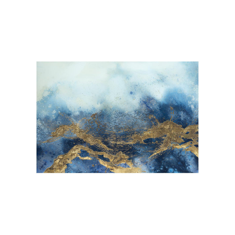 «Seascape with Gold IV» par DAWN SWEITZER - impression, L 44 po x H 30 po x P 1,5 po, Extérieur