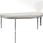 Banc rembourré capitonné beige clair Coastal