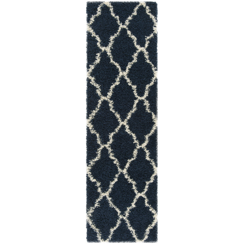 Tapis à poils longs Alonnah, Tapis de couloir 2 pi 3 po x 14 pi