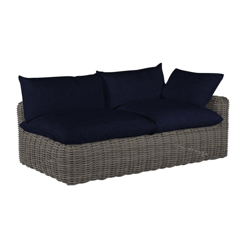 Causeuse Montecito, Welt, Lin marine, Gris ardoise