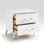 Table de chevet Glam (ensemble de 2), l 23,5 po x P 17,5 po x H 23 po, bois, 2 pièces, table de chevet, blanc