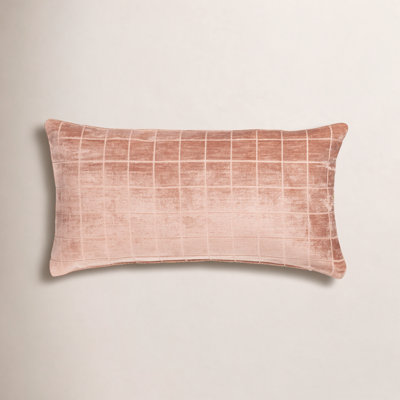 Otterville Velvet Grid Lumbar Pillow