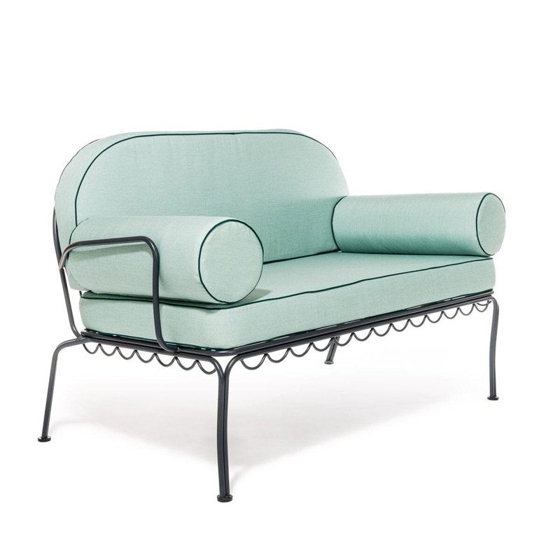 Love Seat Slip Cover Set, Teal/Green Acrylic