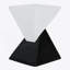 Table d'appoint intérieure / extérieure, table de bout deux tons pour le salon, patio, jardin-498364826