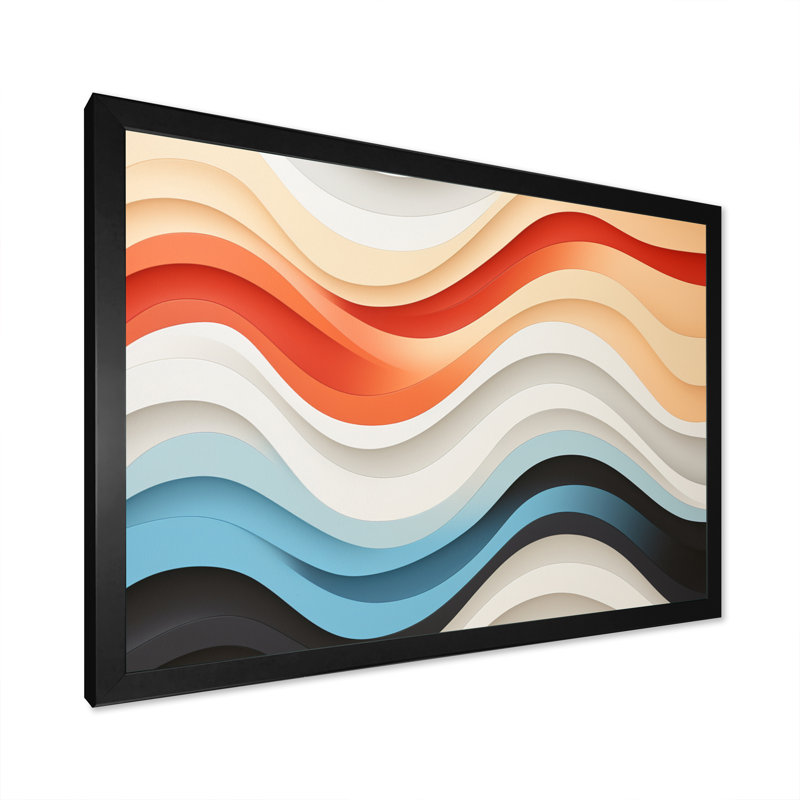«Opt Right Line Delirum II», reproduction sur toile, H 30 po x l 40 po x P 1,5 po, Cadre photo noir