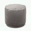 Pouf cylindrique gris étain