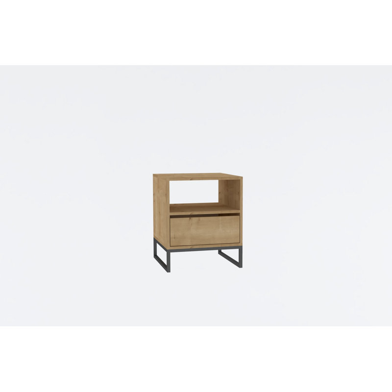 Table de chevet moderne de couleur saphir 20,1 po x 24,0 po x 20,1 po | 100% panneau de particules enduit de mélamine, épaisseur: 0,7 pouce | Conception élégante et fonctionnelle pour la chambre à coucher ou le salon, durable et élégante