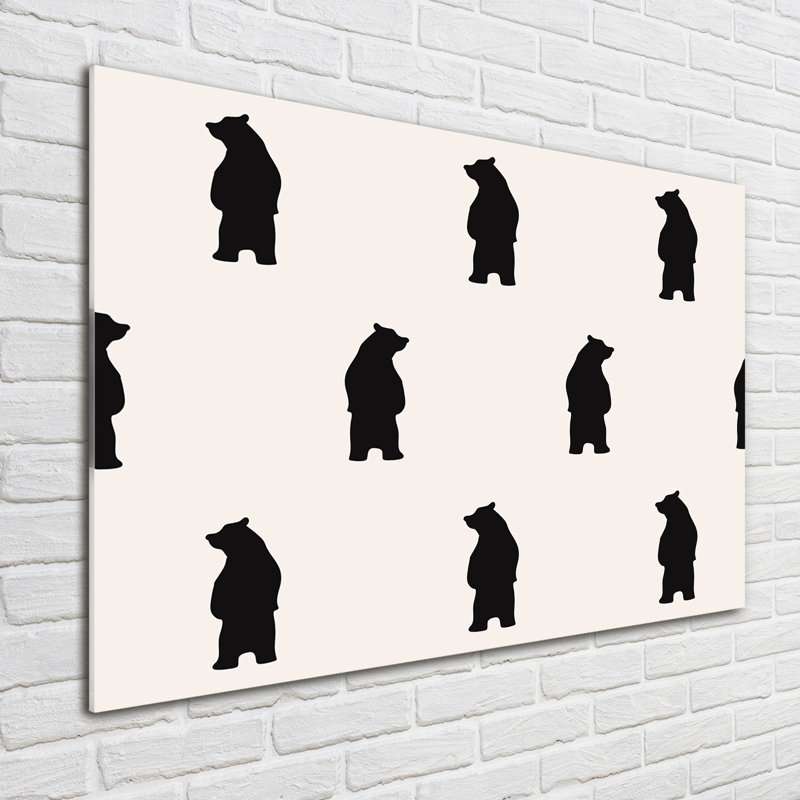 Bears - No Frame Print on Glass