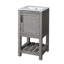 Combinaison de meuble-lavabo de 16 po pour les petits espaces, meuble-lavabo avec lavabo rectangulaire en céramique, meuble-lavabo avec 1 porte et 1 tablette ouverte, meuble-lavabo