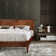 Panthera Solid Wood Bed Frame with Artistic Patterned Headboard