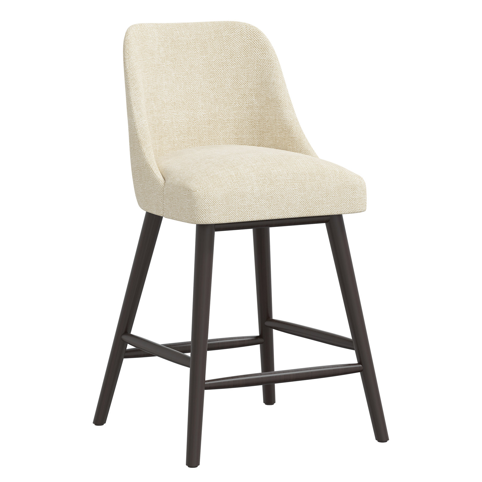 Gallie Counter & Bar Stool, Counter Stool (27” Seat Height), Natural, Black Wood