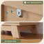 Ensemble de mobilier de chambre à coucher: lit plateforme tapissier en molleton avec commode cannelée Teddy-40013877-40701122