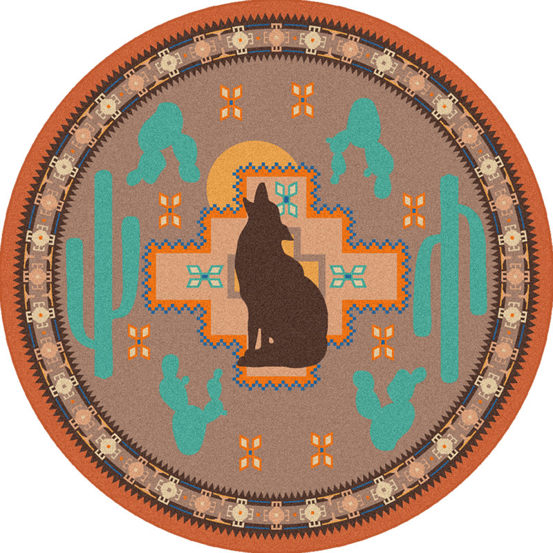 Tapis orange Abra Southwestern, Tapis de couloir 2 pi 1 po x 7 pi 8 po