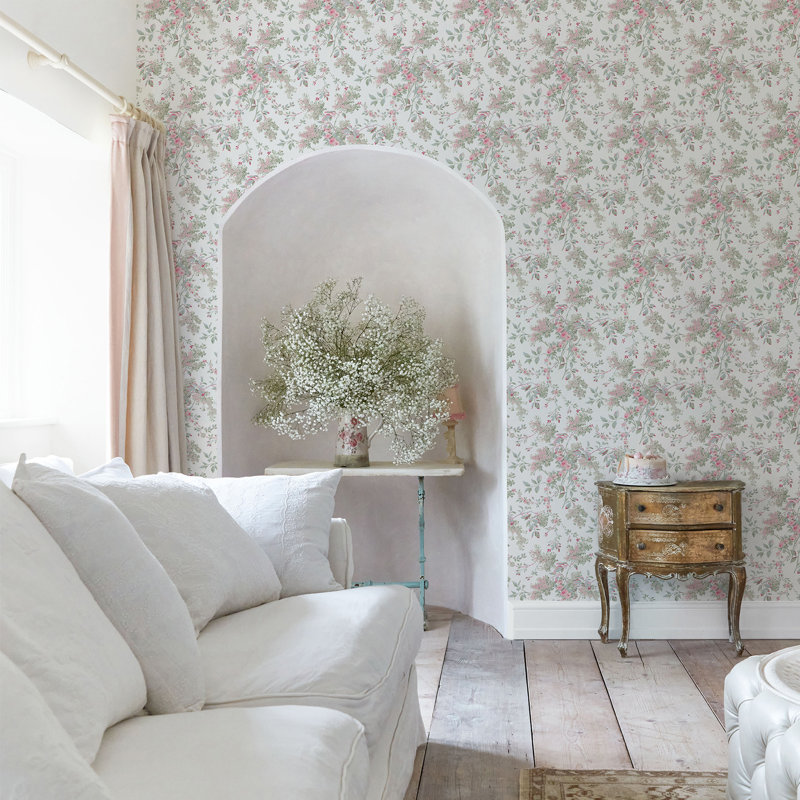 Rachel Ashwell Chelsea White Wallpaper, White