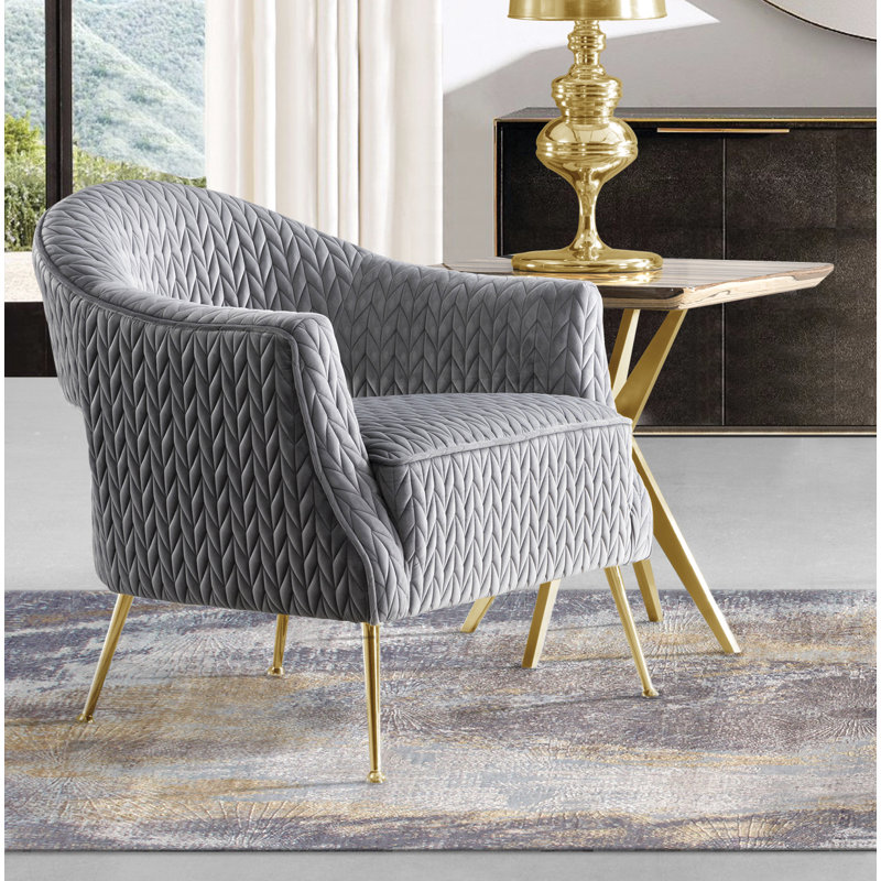 Fauteuil de 29,1 po en velours Noho