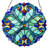12"H Blue Tiffany Stained Glass Window Panel