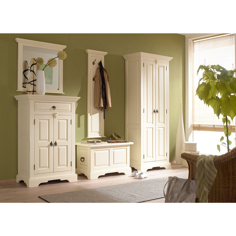 Akoni Rectangle Wall Mirror, White