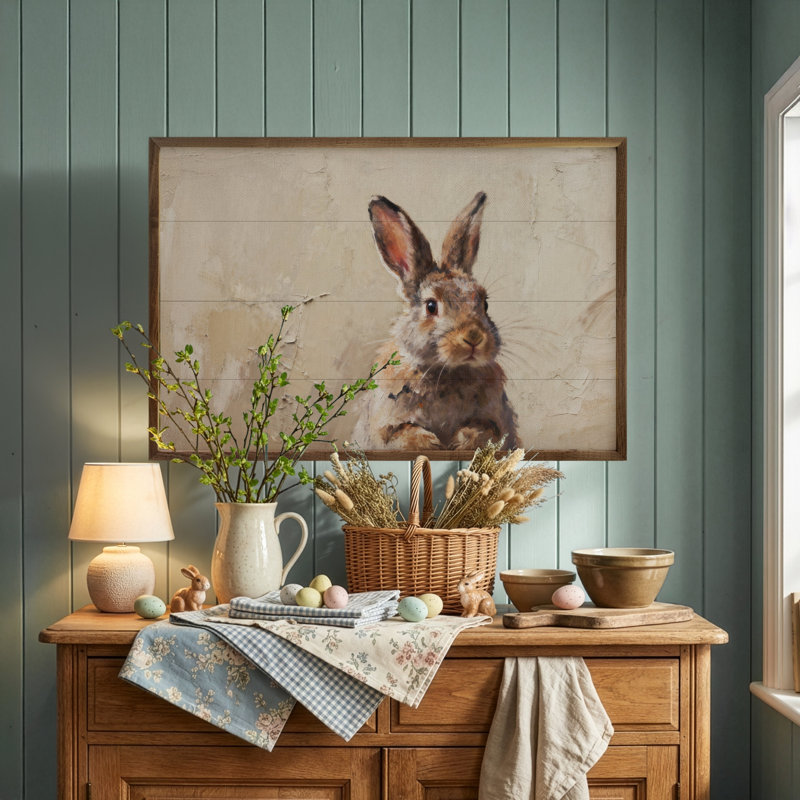 Bunny Looking, H 10 po x l 16 po