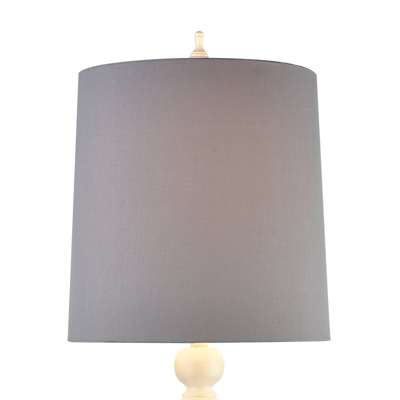 Meymac 74'' High 1-Light Floor Lamp - Matte White, White, Gray