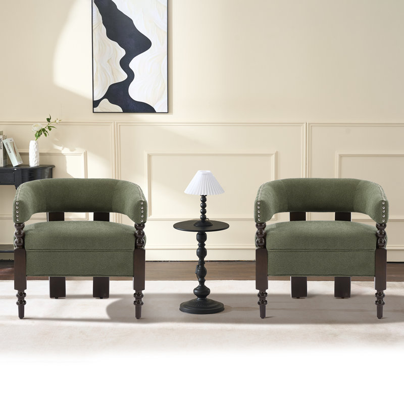 Fauteuil Barrel, Vert