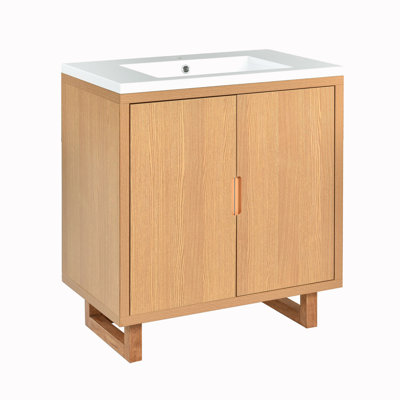 Meuble-lavabo simple avec plateau en résine Jantinus