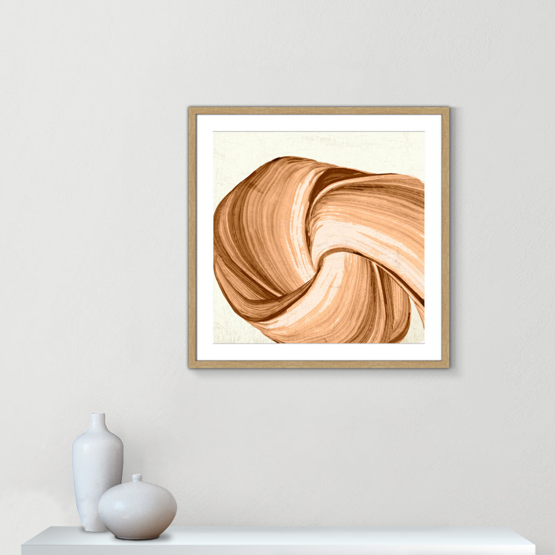 «Orange Tango I Print» par Casa Fine Arts, 27.5'' W x 27.5'' H, Imprimé mat, Naturel