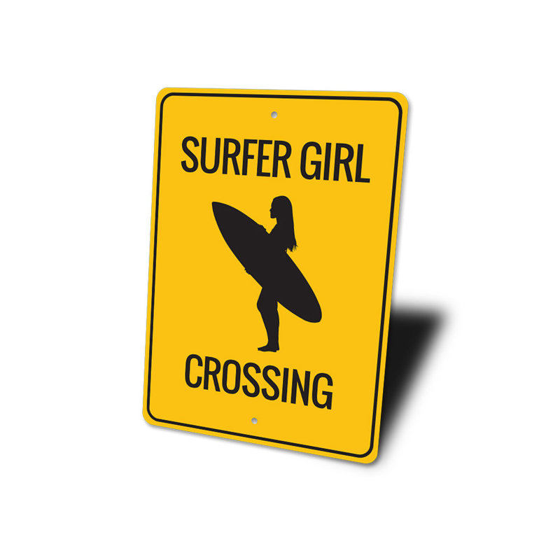 Signe de surfeuse surfeuse, H 18 po x l 12 po x P 0,06 po