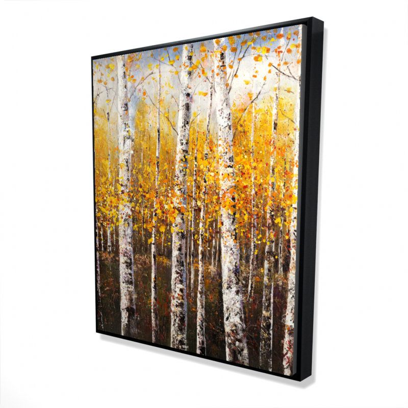 Birches By Sunny Day Print On Canvas, H 60 po x l 48 po