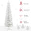 Arbre de Noël artificiel régulier (double) avec aiguilles blanches