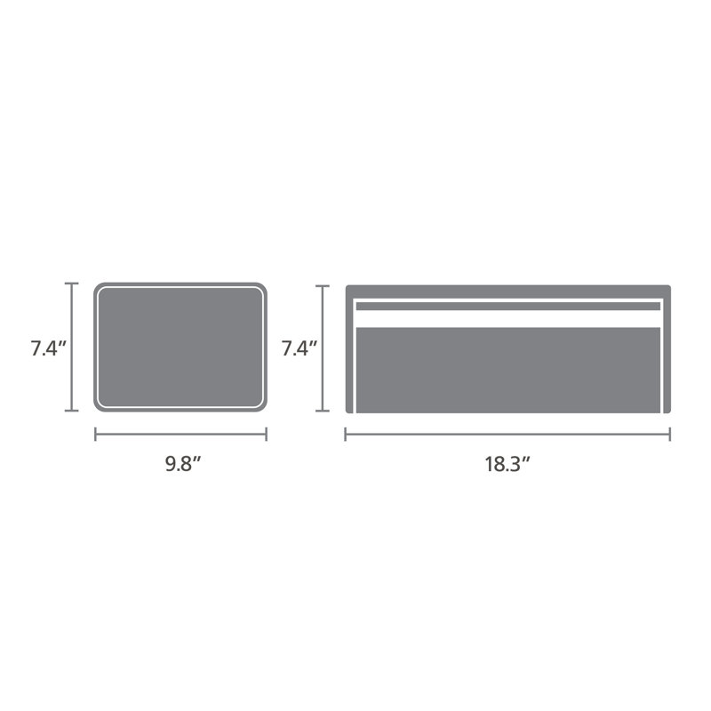 Taupe Stainless Steel Rectangular Fall Front Bread Box