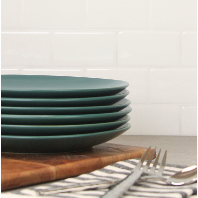 Assiette à salade 7,75 po Wazee Matte, Vert émeraude