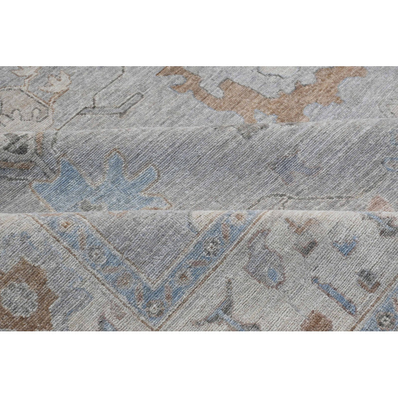 Tapis rectangulaire en laine noué à la main Oushak