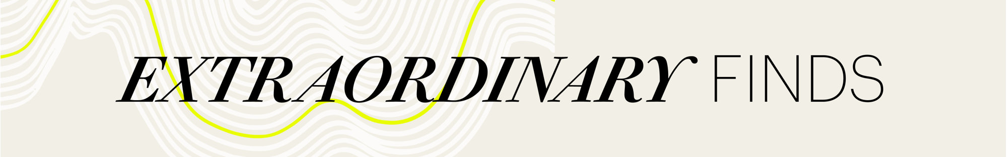 Extra-ordinary Finds