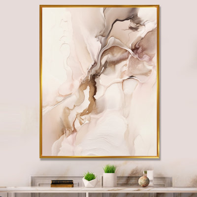 Brun délicat, marbre délicat I - reproductions d'art mural abstraites