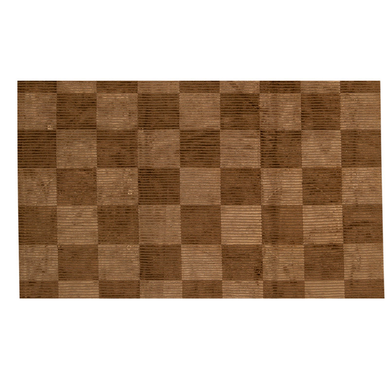 Tapis brun / beige de haute qualité noué à la main